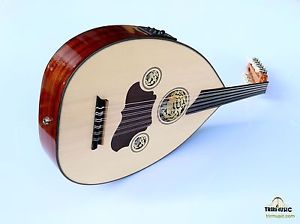 TURKISH PROFESSIONAL HALF CUT ELECTRIC OUD UD STRING INSTRUMENT AOH-101G