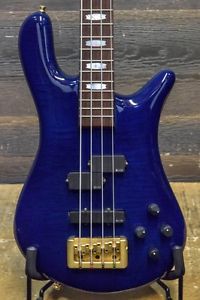 Spector Euro4 LX Trans Blue FM Top EMG 4-String Electric Bass w/ Case - #2746