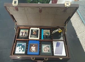 LOT OF 23 - 8 TRACK VINTAGE STEREO CASSETTE CARTRIDGE plus case