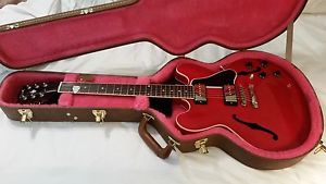 Gibson Memphis Custom ES-335 Dot Figured Gloss Electric Guitar Cherry Red 2013