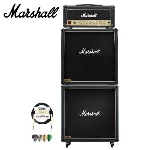 Marshall DSL15H 15W All-Tube Guitar Amp Head and 1960A and 1960B 4x12 Speaker Cabinets Kit - Includes Cable and Pick Sampler