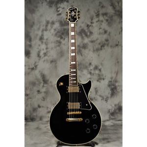 Epiphone Les Paul Custom Ebony Black with Gold Parts Used Electric Guitar Japan