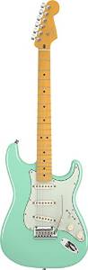 Fender American Deluxe Stratocaster Electric Guitar with V Neck, Maple Fingerboard - Surf Green