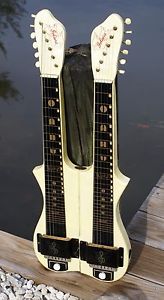 Vintage Oahu Iolana Double Neck 6 String Lap Steel Guitar - Circa 1950