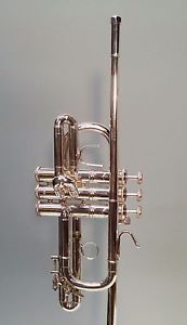 B185s Bach Stradivarius Silver Triumphal trumpet, key of Bb
