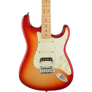 Fender American Deluxe Stratocaster Shawbucker Solid-Body Electric Guitar, Sunset Metallic