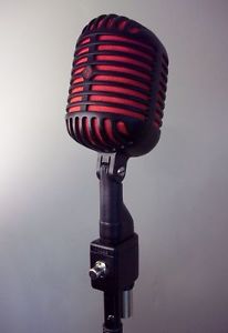Custom Vintage unidyne Shure 55 with 58 beta inside lighted microphone choices!