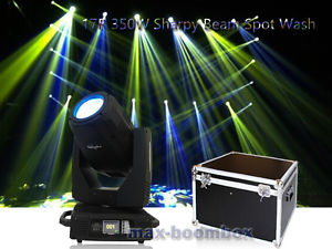 17R 350W Beam Spot Wash Zoom Moving Head DMX DJ Club American w/flight case