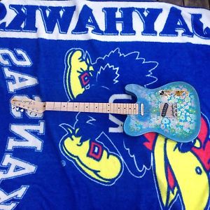 nice Fender Telecaster Blue Flower CIJ 1993 With Case VGC Merry Christmas NR