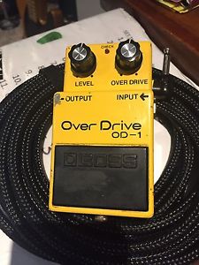 Vintage Boss Od-1 Over Drive Long Chip Silver Screw Transparency Switch 1979