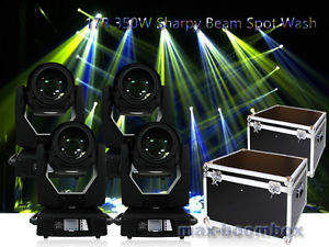 17R 350W Beam Spot Wash Zoom Moving Head DMX DJ Club American w/flight case