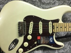 Fender American Elite Strat Stratocaster Maple Neck Olympic Pearl W/HSC