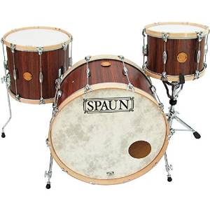Spaun Revolutionary 3-Piece Shell Pack with Wood Hoops Carmel/Zebrawood