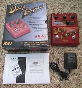 Akai Deep Impact SB-1 SB1 Bass Synthesizer W/ Box, Paper work, Original Adapter