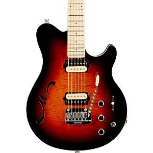 Ernie Ball Music Man Axis Super Sport HH Hollowbody Electric Guitar with Tremolo/Piezo Bridge Vintage Burst