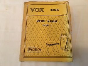 Vintage 1967 Vox Guitars Service Manual Volume I