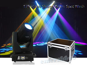 17R 350W Beam Spot Wash Zoom Moving Head DMX DJ Club American w/flight case