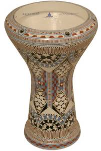 Mid-East Alexandria Doumbek, Mylar Head, Red, White and Blue Mosaic, 10.6-by-17-Inch (Package Of 2)