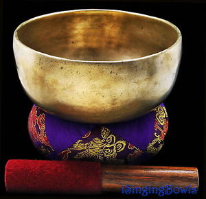 Antique Tibetan Singing Bowl: Thado 7 1/4",circa 16th Century, A3 & E5. VIDEO