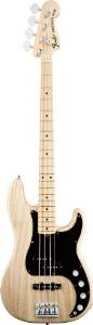 Fender American Deluxe Precision Electric Bass Guitar, Maple Fretboard - Natural Gloss