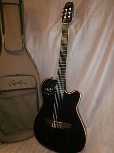 Godin ACS-SA Slim Nylon acoustic electric black pearl