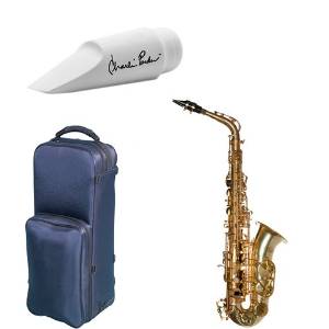 Virtuoso Series Professional Alto Saxophone Deluxe w/Legends Charlie Parker Mouthpiece, Unlacquered