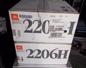 JBL 2206H 12" LOW FREQUENCY DRIVERS, MATCHED PAIR NEW!! Never Used In Box X 2
