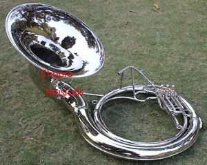 Sousaphone 25"Bell 3 Valve Painted Lagest Size 100% BRASS Carring Bag n M/P Free