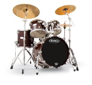 Mapex Saturn Series - Jazz 5-Piece Shell Pack, Transparent Cherry Red