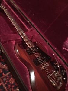 Vintage Gibson Sg Pro Electric Guitar 70 71 72 With Original Hard Shell Case