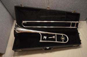 VTG. 1983 - KING 2103 3B LEGEND PROFESSIONAL TENOR TROMBONE - SILVER PLATED