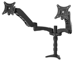 TWIN LCD MONITOR DESK MOUNT DBL ARM - Stand & Supports - Audio Visual