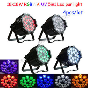 4pcs/lot Hot sale 18x6in1 rgbw led par lights 18x18w par can stage lights