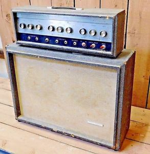 Vintage 1960's Silvertone Model 1484 Twin Twelve Piggyback Tube Amp!