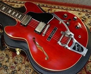 New Gibson Memphis 1963 ES-335 VOS Bigsby w/Custom Made Plate 2016 60s Cherry
