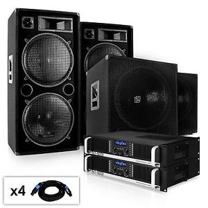 PA SET 'SUMMER NIGHTS' 2800W AMPLI, ALTAVOCES, BASS BINS