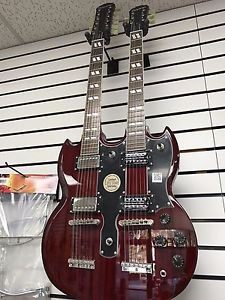 Epiphone Custom G-1275 Electric Guitar RED double neck
