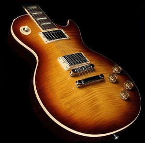 MINT 2014 GIBSON LES PAUL STANDARD PLUS - BEAUTIFUL TOBACCO BROWN AAAA FLAME TOP