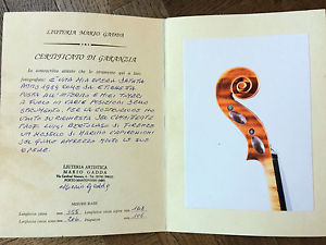 Violin MARIO GADDA, CAPICCHIONI 1989 with CERTIFICATE italian old violino antico