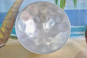 Steel Drum Package w Stand, Sticks, & Song Booklet - silver paint *B-stock Sale*