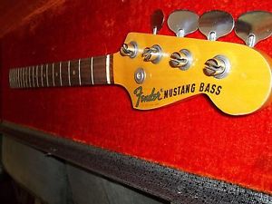 1966 Fender Mustang Bass Neck, Tuners, Bushings, Loaded 66 67 68 69
