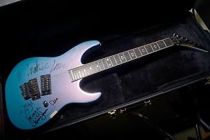 Kramer Stagemaster usa flip flop blue signed by Dio and Blackie Lawless