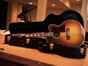 2016 Gibson Custom Shop SJ-200 EC Claro Walnut Honey Walnut Single Cutaway *594