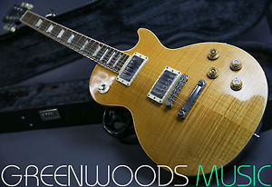 ☆ 2005 GIBSON LES PAUL STANDARD AAA FLAME TOP ☆ TRANS AMBER ☆ ORIG GIBSON CASE ☆