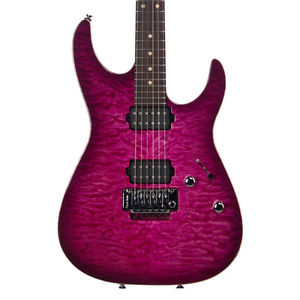Tom Anderson Angel 24 fret electric guitar - Pink to Purple Burst