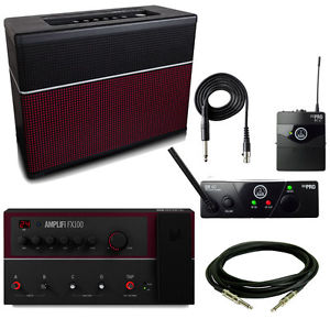 Line 6 AMPLIFi 150 Guitar Amp With AMPLIFi FX100, AKG WMS40A Mini Wireless Set