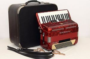 Scandalli Cantore 96 Bass Accordion /PERFECT NO SIGNS OF COSMETIC WEAR/HARD CASE