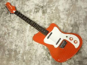 Danelectro 67 Heaven Orange w/soft case F/S Guiter Bass From JAPAN #X1025