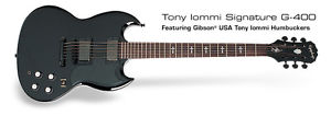Epiphone SG Tony Iommi G-400 (Ebony) *NEW *Worldwide FAST S/H using EMS
