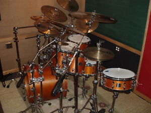 Yamaha Birch Custom Absolute Nouveau Japanese Made Byzance Cymbals 7 Piece